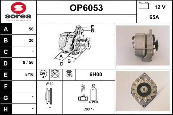 Sera OP6053 - Alternator www.molydon.hr