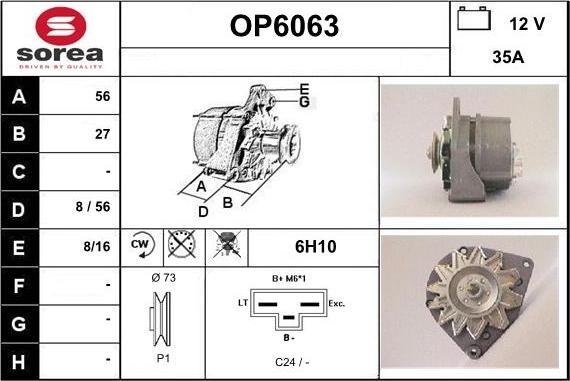 Sera OP6063 - Alternator www.molydon.hr