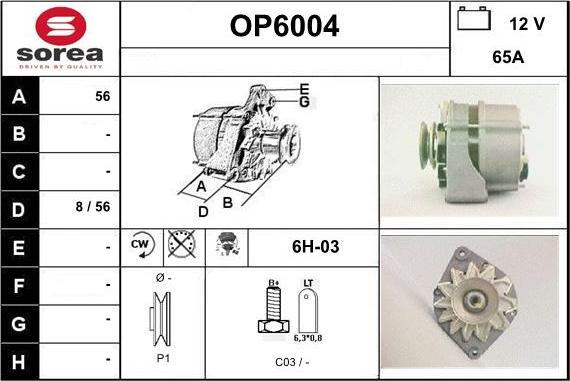 Sera OP6004 - Alternator www.molydon.hr