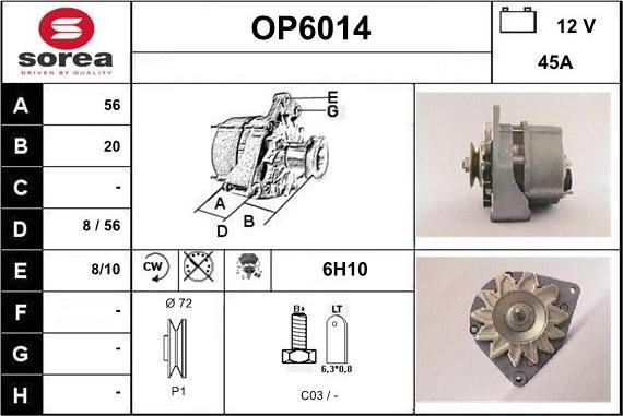 Sera OP6014 - Alternator www.molydon.hr