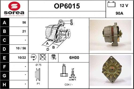 Sera OP6015 - Alternator www.molydon.hr