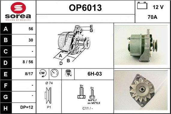 Sera OP6013 - Alternator www.molydon.hr