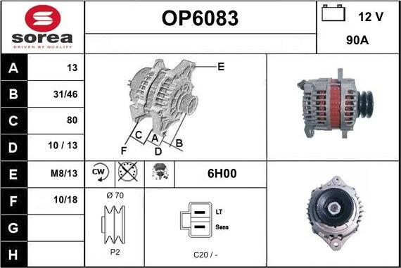 Sera OP6083 - Alternator www.molydon.hr