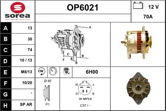 Sera OP6021 - Alternator www.molydon.hr