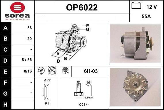 Sera OP6022 - Alternator www.molydon.hr