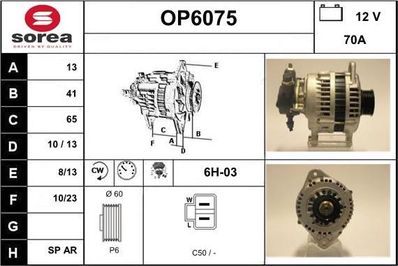 Sera OP6075 - Alternator www.molydon.hr