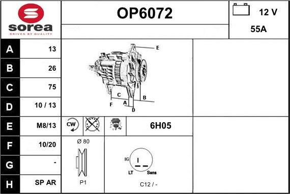 Sera OP6072 - Alternator www.molydon.hr