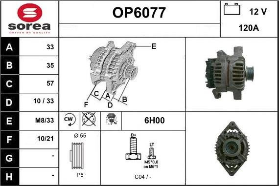 Sera OP6077 - Alternator www.molydon.hr