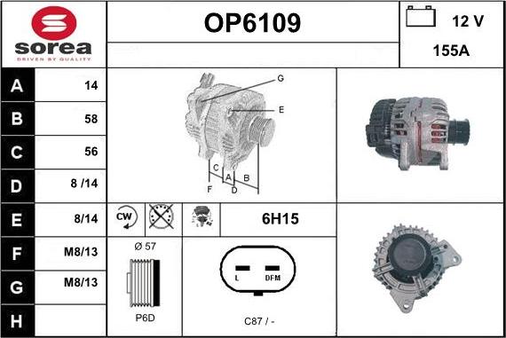 Sera OP6109 - Alternator www.molydon.hr