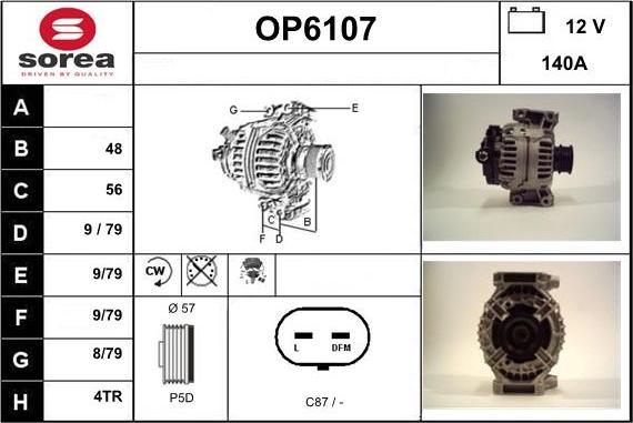 Sera OP6107 - Alternator www.molydon.hr