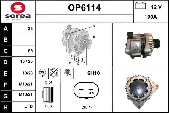 Sera OP6114 - Alternator www.molydon.hr