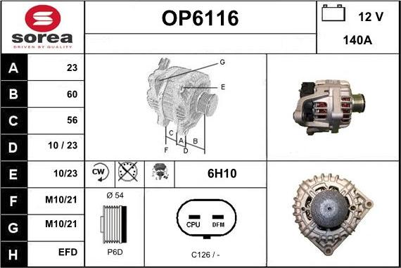 Sera OP6116 - Alternator www.molydon.hr