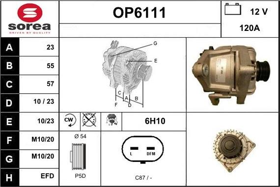 Sera OP6111 - Alternator www.molydon.hr