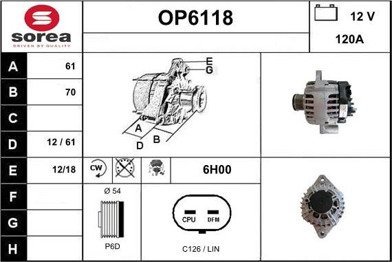 Sera OP6118 - Alternator www.molydon.hr