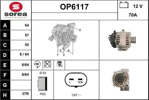 Sera OP6117 - Alternator www.molydon.hr