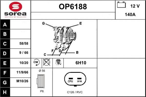 Sera OP6188 - Alternator www.molydon.hr