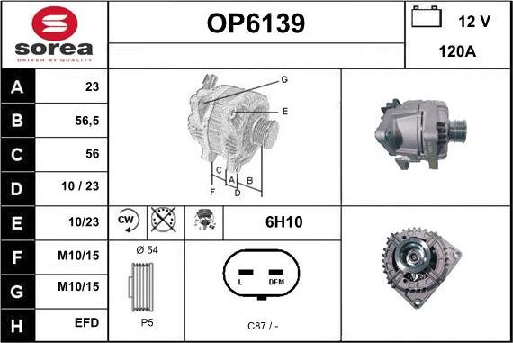 Sera OP6139 - Alternator www.molydon.hr