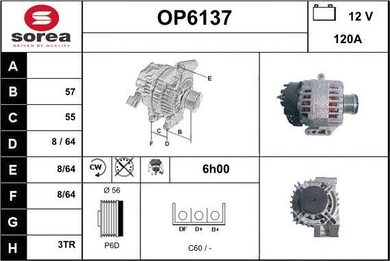 Sera OP6137 - Alternator www.molydon.hr