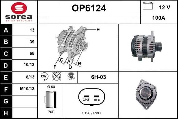 Sera OP6124 - Alternator www.molydon.hr