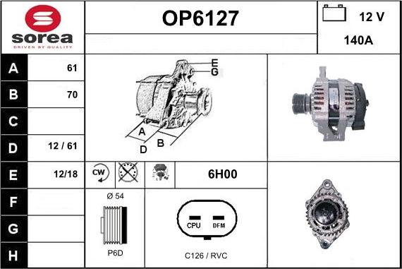 Sera OP6127 - Alternator www.molydon.hr