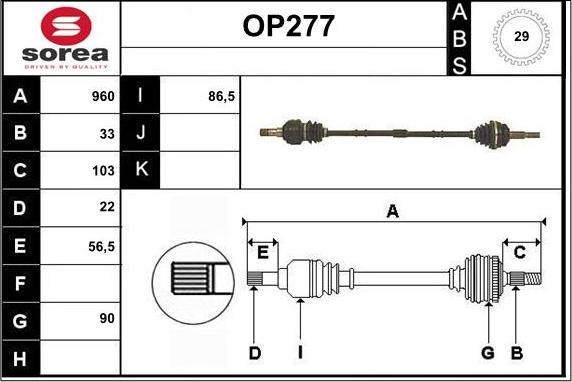 Sera OP277 - Pogonska osovina www.molydon.hr