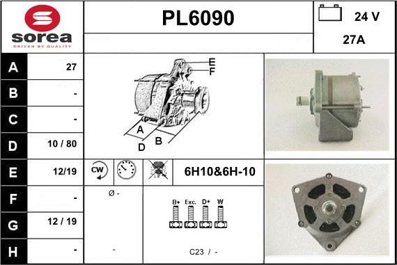 Sera PL6090 - Alternator www.molydon.hr