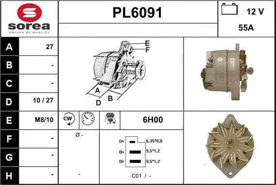 Sera PL6091 - Alternator www.molydon.hr