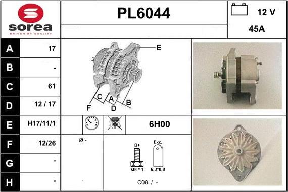 Sera PL6044 - Alternator www.molydon.hr