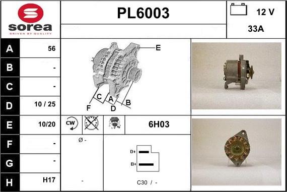 Sera PL6003 - Alternator www.molydon.hr