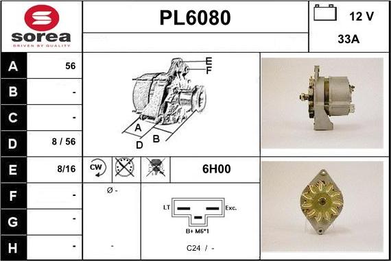 Sera PL6080 - Alternator www.molydon.hr