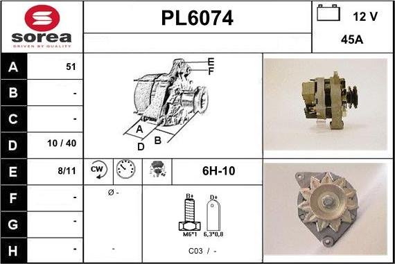 Sera PL6074 - Alternator www.molydon.hr