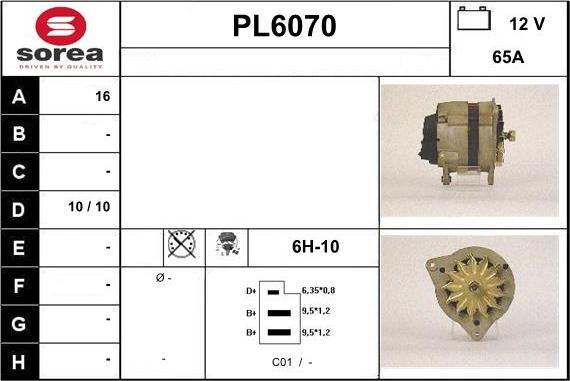 Sera PL6070 - Alternator www.molydon.hr