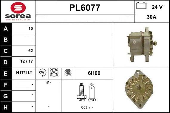 Sera PL6077 - Alternator www.molydon.hr