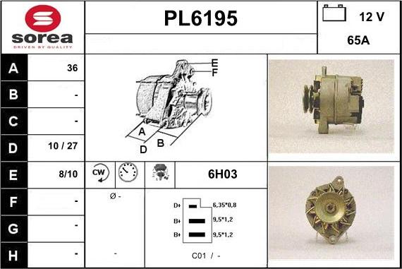 Sera PL6195 - Alternator www.molydon.hr