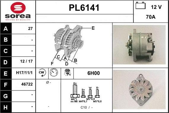 Sera PL6141 - Alternator www.molydon.hr