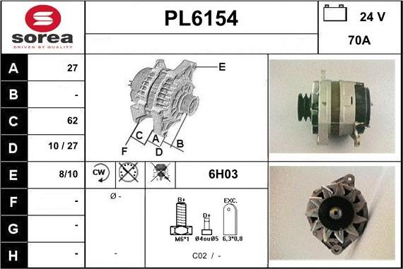 Sera PL6154 - Alternator www.molydon.hr