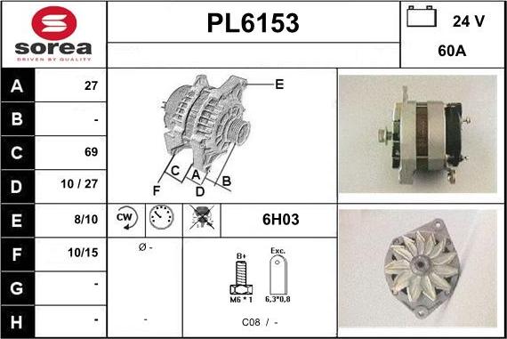 Sera PL6153 - Alternator www.molydon.hr