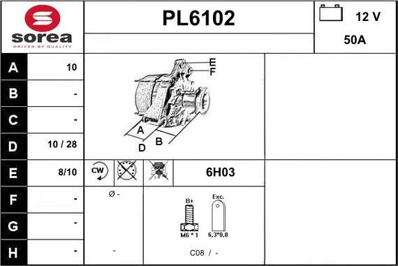 Sera PL6102 - Alternator www.molydon.hr