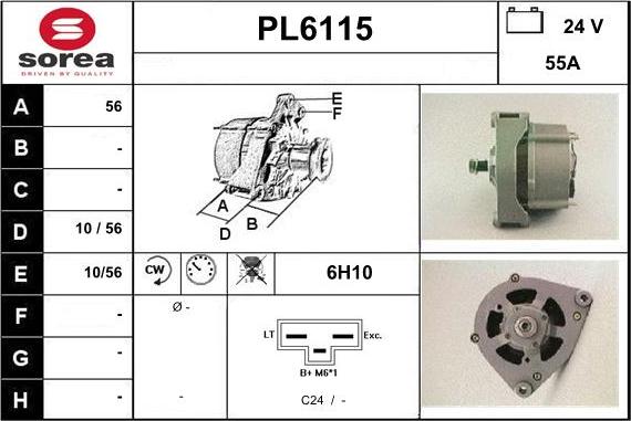 Sera PL6115 - Alternator www.molydon.hr