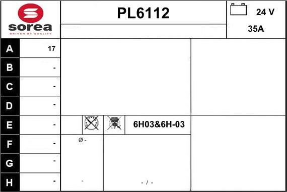 Sera PL6112 - Alternator www.molydon.hr