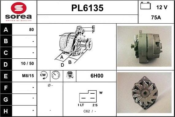 Sera PL6135 - Alternator www.molydon.hr