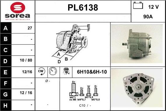 Sera PL6138 - Alternator www.molydon.hr