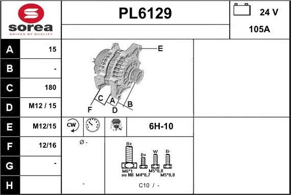 Sera PL6129 - Alternator www.molydon.hr