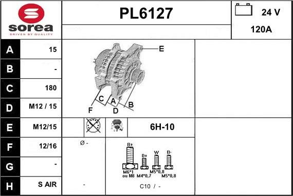 Sera PL6127 - Alternator www.molydon.hr