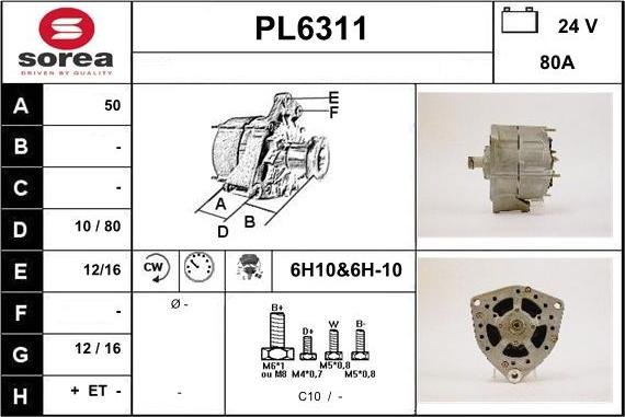 Sera PL6311 - Alternator www.molydon.hr