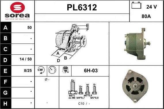 Sera PL6312 - Alternator www.molydon.hr