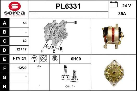 Sera PL6331 - Alternator www.molydon.hr