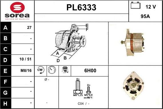 Sera PL6333 - Alternator www.molydon.hr