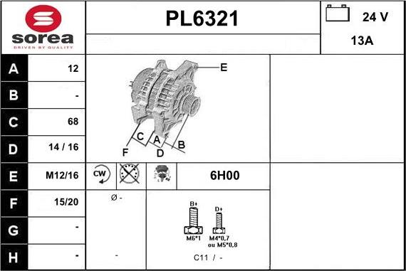 Sera PL6321 - Alternator www.molydon.hr
