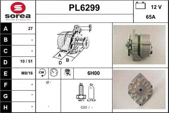 Sera PL6299 - Alternator www.molydon.hr